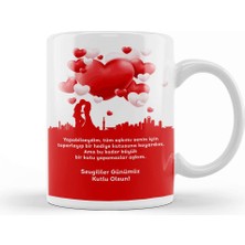 Baskı Dükkanı Sevgililer Günü Sevgiliye Hediye 09 Kupa Bardak Porselen