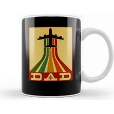 Baskı Dükkanı Retro Pilot Dad Vintage Airplane Aviation Father Kupa Bardak Porselen