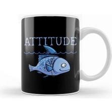 Baskı Dükkanı Attitude Of A Shark Fish Confidence Self Belief Kupa Bardak Porselen