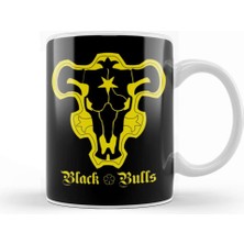 Baskı Dükkanı Black Clover Black Bulls Kupa Bardak Porselen
