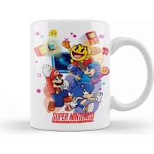 Baskı Dükkanı Süper Mario Smash Super Nntendo Kupa Bardak Porselen