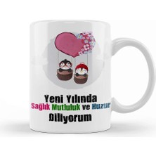 Baskı Dükkanı Yılbaşı Yeni Yıl Konseptli Mutlu Yıllar Hediye 06 Kupa Bardak Porselen