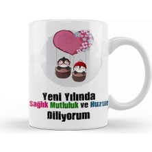 Baskı Dükkanı Yeni Yıl Hediyesi Mutlu Yıllar 04 Kupa Bardak Porselen