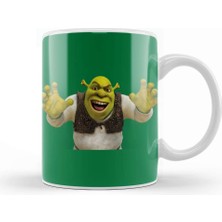 Baskı Dükkanı Shrek Raised Hands Pocket Shrek Kupa Bardak Porselen