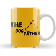 Baskı Dükkanı The Dogfather Funny, Cute Dog Father Dad Owner Pet Doggo Pup Fun Humor Kupa Bardak Porselen