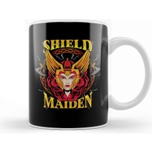 Baskı Dükkanı Shield Maiden Norse Mythology Female Warrior Kupa Bardak Porselen