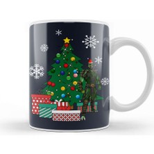 Baskı Dükkanı Reptile Around The Christmas Tree Mortal Kombat Kupa Bardak Porselen