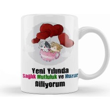 Baskı Dükkanı Yeni Yıl Hediyesi Mutlu Yıllar 06 Kupa Bardak Porselen