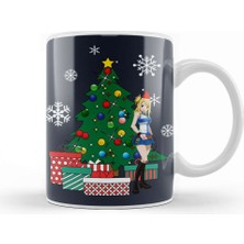 Baskı Dükkanı Lucy Heartfilia Around The Christmas Tree Fairy Tail Kupa Bardak Porselen