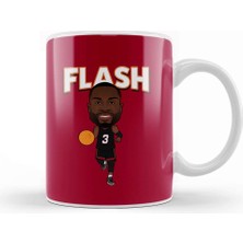 Baskı Dükkanı Dwayne Wade Flash Kupa Bardak Porselen