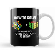 Baskı Dükkanı How To Solve Puzzle Cube Funny Cubing Kupa Bardak Porselen
