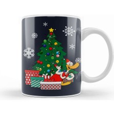 Baskı Dükkanı Gandy Goose Around The Christmas Tree Kupa Bardak Porselen