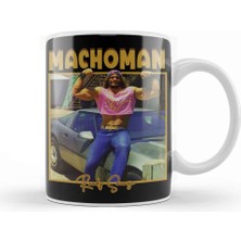 Baskı Dükkanı Macho Man Randy Savage Retro Kupa Bardak Porselen