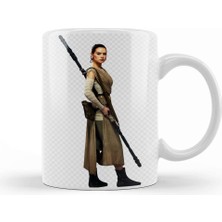 Baskı Dükkanı Star Wars Rey Galaxy Silhouette Cut Out 01 Kupa Bardak Porselen