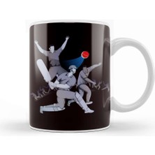 Baskı Dükkanı Cricket Team Player Coach Cricketer Bowler Pitch Kupa Bardak Porselen