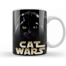 Baskı Dükkanı Star Cat Wars 010 Kupa Bardak Porselen