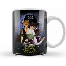 Baskı Dükkanı Star Cat Wars 017 Kupa Bardak Porselen
