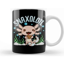 Baskı Dükkanı Snaxolotl Funny Axolotl Sushi Snacks Kawaii Animal Kupa Bardak Porselen