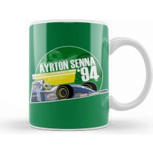 Baskı Dükkanı Ayrton Senna F1 1994 Tribute Kupa Bardak Porselen