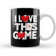 Baskı Dükkanı I Love This Game Poker Hearts Gambling Card Player Kupa Bardak Porselen