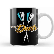 Baskı Dükkanı Darts Player Dartboard Arrow Dart Board Team Throwing Aim Kupa Bardak Porselen