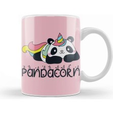 Baskı Dükkanı Pandacorn Panda Unicorn Rainbow Unicorn Kupa Bardak Porselen