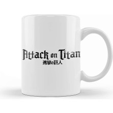 Baskı Dükkanı Attack On Titan Logo Kupa Bardak Porselen