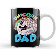Baskı Dükkanı Awesome Unicorn Dad Cool Unicorn Dads Kupa Bardak Porselen