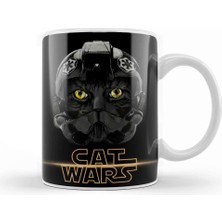 Baskı Dükkanı Star Cat Wars 021 Kupa Bardak Porselen