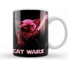 Baskı Dükkanı Star Cat Wars 08 Kupa Bardak Porselen