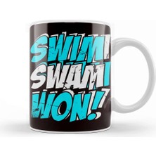 Baskı Dükkanı Funny Swim Swam Won Swimmer Swimming Pool Instructor Coach Kupa Bardak Porselen