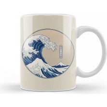 Baskı Dükkanı Great Wave Kupa Bardak Porselen