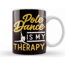 Baskı Dükkanı Pole Dancing Therapy Fitness Sports Workout Pole Dancer Kupa Bardak Porselen