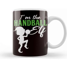Baskı Dükkanı Handball Elf Handballer Ball Sports Coach Team Trainer Game Kupa Bardak Porselen