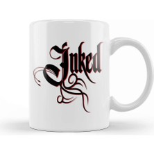 Baskı Dükkanı Inked Tattooed Tattoo Lovers & Tattoo Artists Kupa Bardak Porselen
