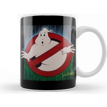 Baskı Dükkanı Ghostbusters Logo Water Colors Kupa Bardak Porselen