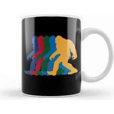 Baskı Dükkanı Vintage Bigfoot Silhouette Retro 70S Kupa Bardak Porselen