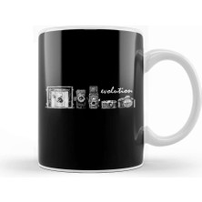 Baskı Dükkanı Vintage Evolution Of The Camera Photography Kupa Bardak Porselen