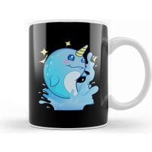 Baskı Dükkanı Adorable Narwhal The Unicorn Of The Sea Kupa Bardak Porselen