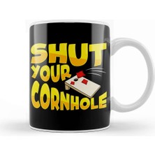 Baskı Dükkanı You Shuck At Cornhole Cute & Funny Shut Your Cornhole Bean Bag Tossing Kupa Bardak Porselen