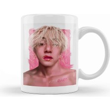 Baskı Dükkanı Bts Kim Taehyung Kupa Bardak Porselen