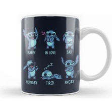 Baskı Dükkanı Monster Emotions Stitch Kupa Bardak Porselen
