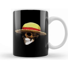 Baskı Dükkanı Mush Up Straw Hat Zombie Kupa Bardak Porselen