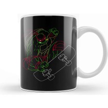 Baskı Dükkanı Ninja Turtles Neon 90's Ninja Turtles - Raph Kupa Bardak Porselen