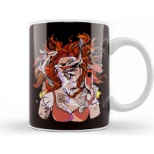 Baskı Dükkanı Red Head Tattooed Inked Redhead Red Hair Ginger Irish Kupa Bardak Porselen
