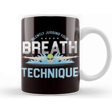 Baskı Dükkanı Breath Technique Swimmer Swimming Pool Freestyle Swim Coach Kupa Bardak Porselen