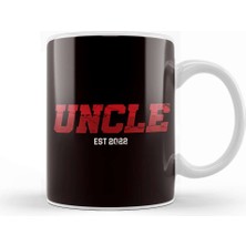 Baskı Dükkanı Uncle Est 2022 Niece Nephew Aunt Brother Mother Father Daddy Kupa Bardak Porselen