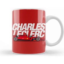 Baskı Dükkanı Charles Leclerc Ferrari Kupa Bardak Porselen