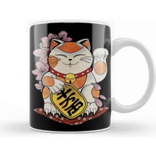 Baskı Dükkanı Lucky Neko Kupa Bardak Porselen