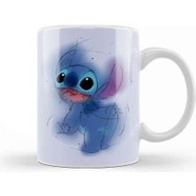 Baskı Dükkanı Disney Stitch Shake Kupa Bardak Porselen